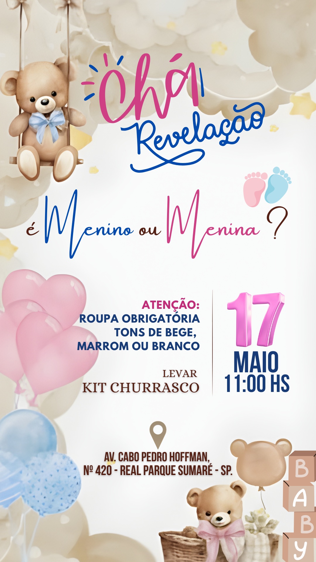 Convite Chá Revelação